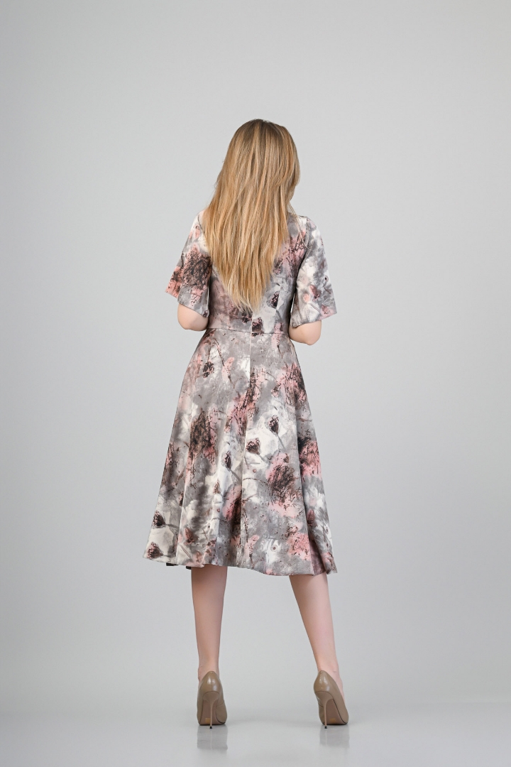 Imagine Rochia Giuliana cu imprimeu gri