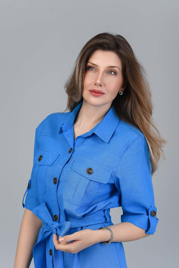 Imagine Rochia Anemona albastra