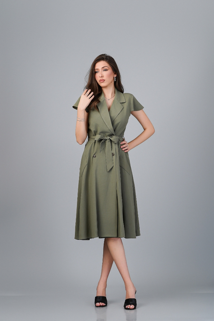 Imagine Rochia Karol kaki din in