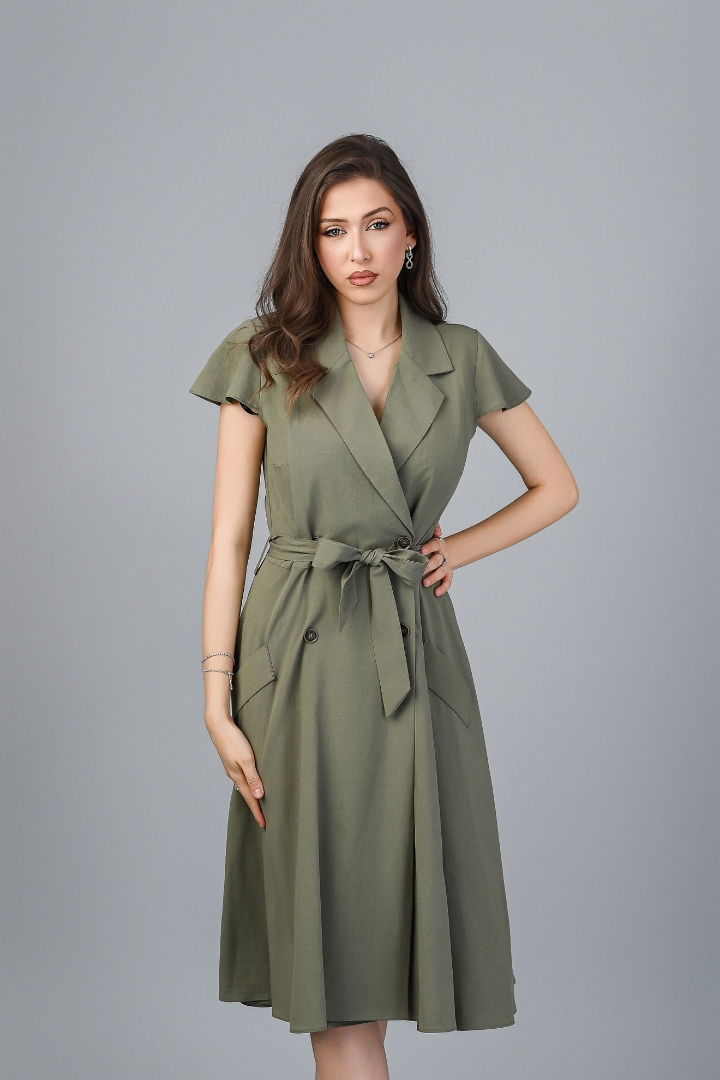 Imagine Rochia Karol kaki din in