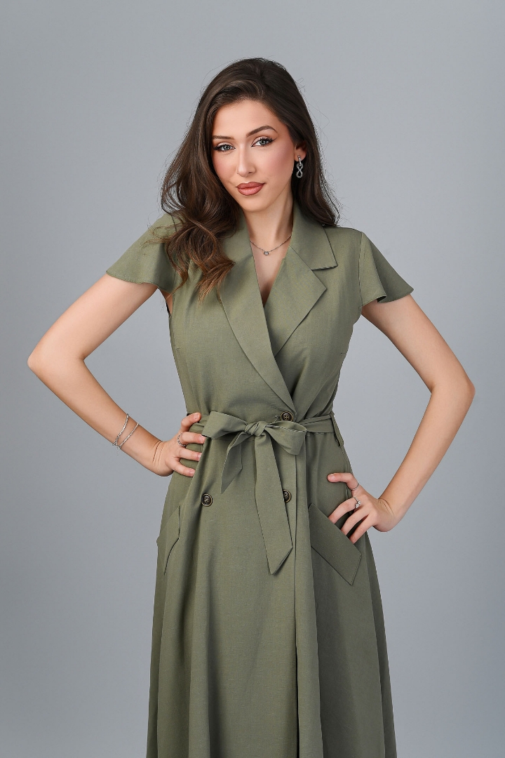 Imagine Rochia Karol kaki din in