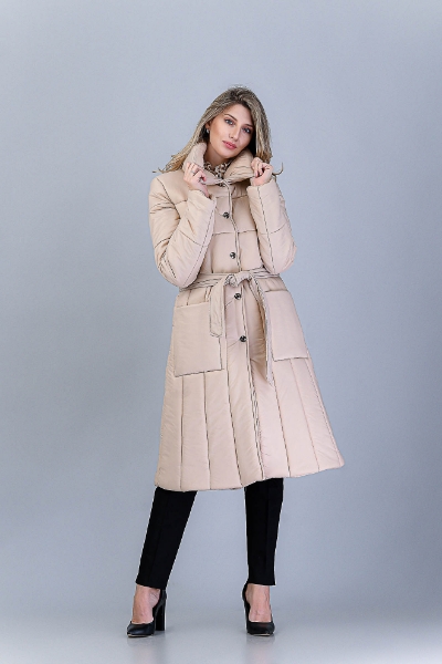 Imagine Geaca Irene Bej matlasata