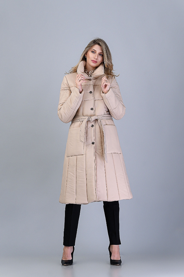 Imagine Geaca Irene Bej matlasata