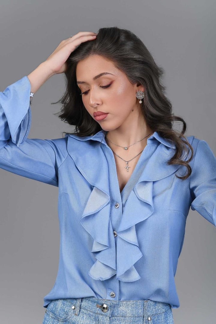 Imagine BLUZA GLORIA DENIM DESCHIS