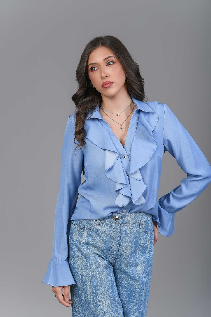 Imagine BLUZA GLORIA DENIM DESCHIS