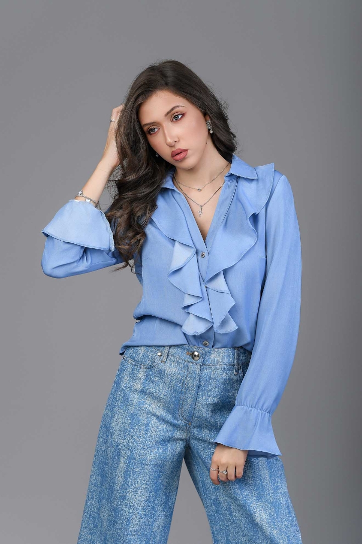 Imagine BLUZA GLORIA DENIM DESCHIS