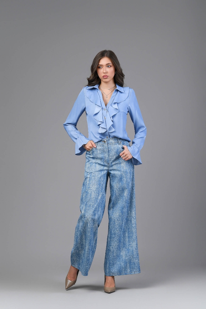 Imagine BLUZA GLORIA DENIM DESCHIS