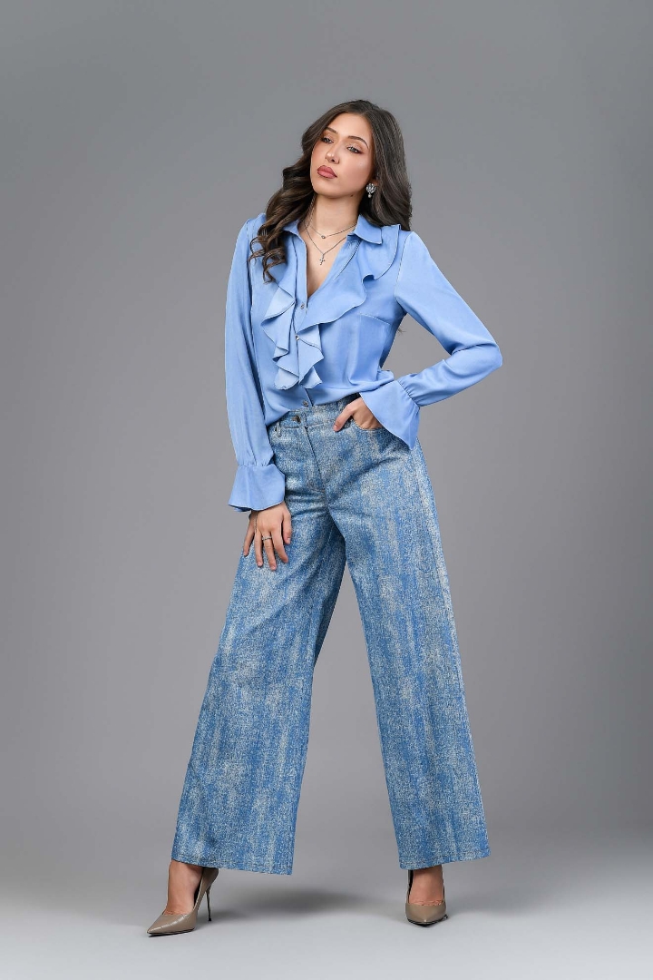 Imagine BLUZA GLORIA DENIM DESCHIS