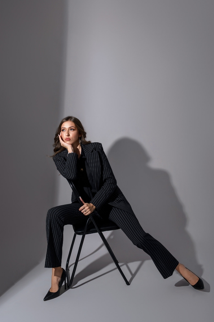 Imagine PANTALON ADELINA NEGRU CU DUNGI