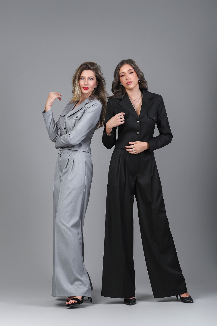 Imagine Pantalonul Saskia gri